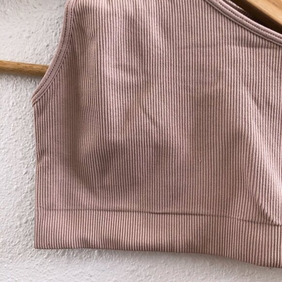 SET ACTIVE Scultpflex Ribbed Amethyst One Shoulder Bra + Leggings Size Small - Picture 4 of 13